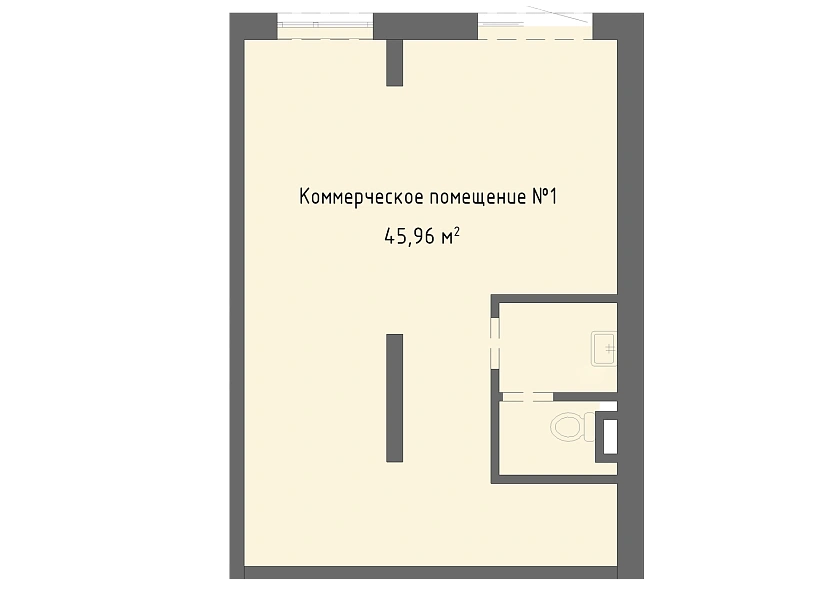 Планировка Помещение, 45.96&nbsp;м²