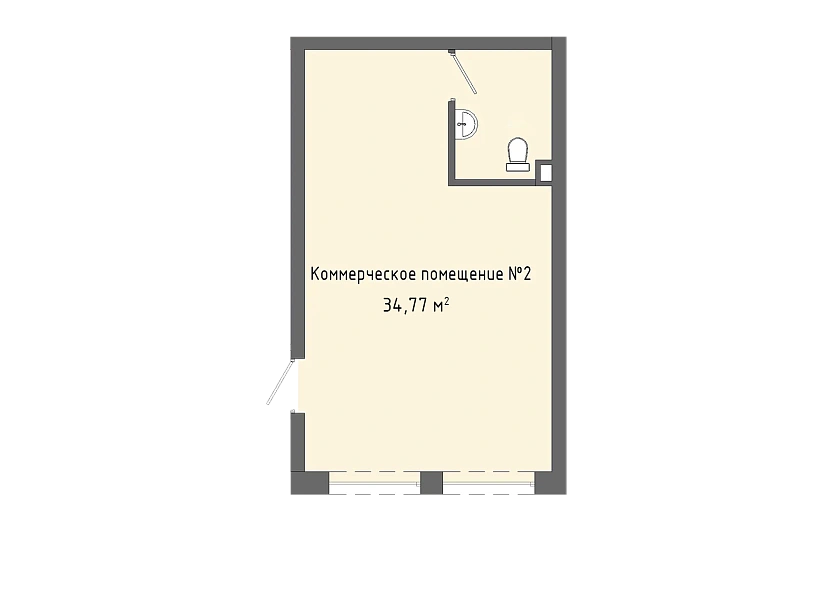 Планировка Помещение, 34.77&nbsp;м²