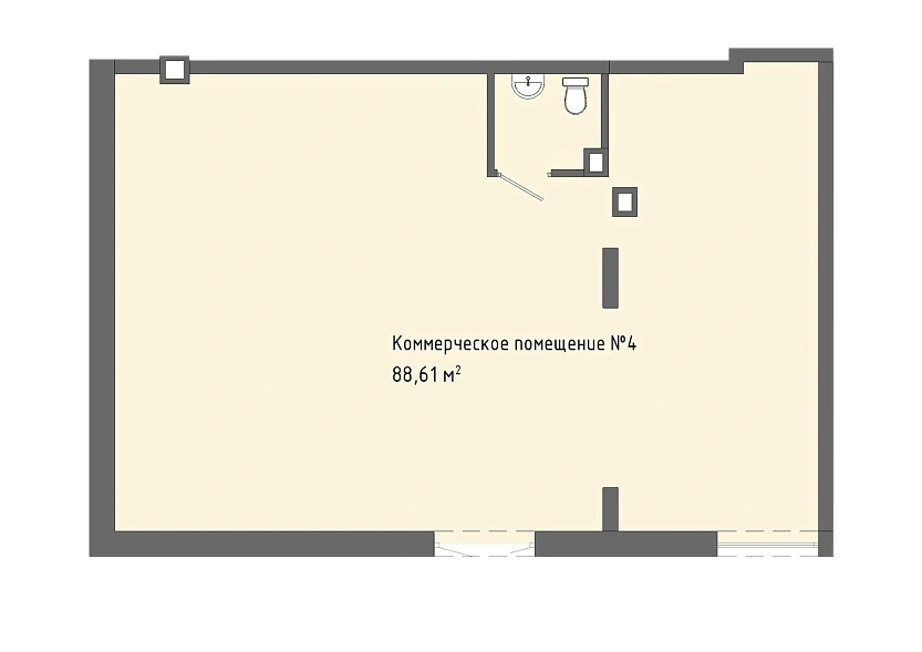 Планировка Помещение, 88.61&nbsp;м²
