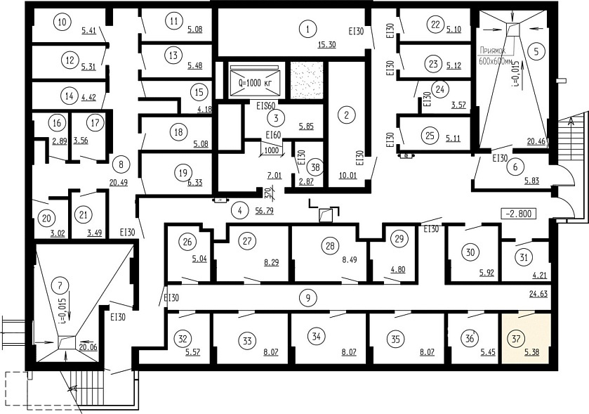 Планировка на этаже Кладовая, 5,38&nbsp;м²