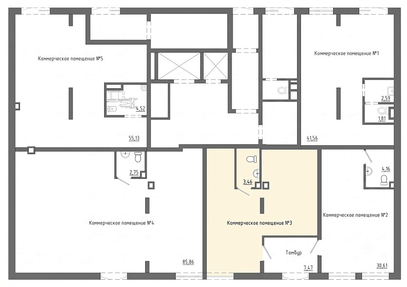 Планировка на этаже Помещение, 41.16&nbsp;м²