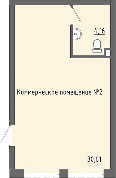 Планировка Помещение, 30.61&nbsp;м²