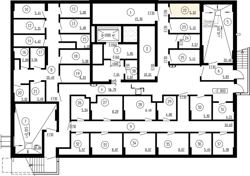 Планировка на этаже Кладовая, 5,10&nbsp;м²