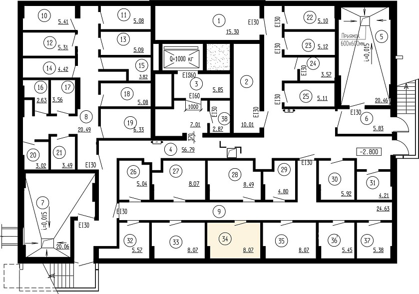 Планировка на этаже Кладовая, 8,07&nbsp;м²