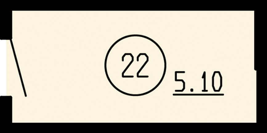 Планировка Кладовая, 5,10&nbsp;м²