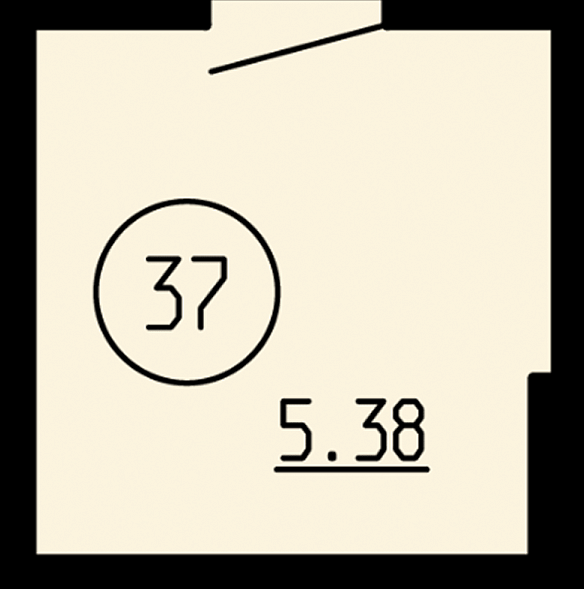 Планировка Кладовая, 5,38&nbsp;м²