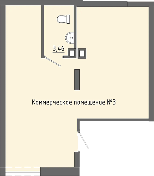 Планировка Помещение, 41.16&nbsp;м²